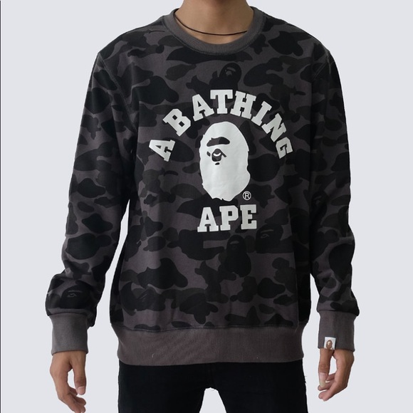 bape x champion college crewneck